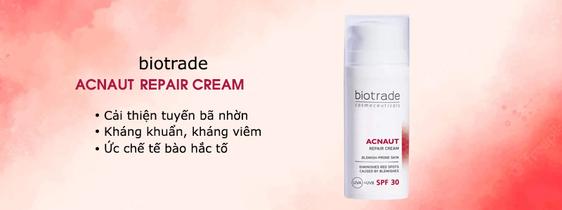 Công dụng của kem chống nắng cho da mụn Biotrade Acnaut Repair Cream