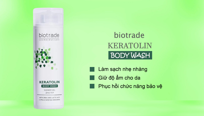 Công dụng của gel tắm Biotrade Keratolin Body Wash Shower Gel