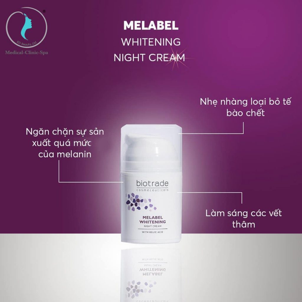 Công dụng của kem dưỡng trắng da ban đêm Biotrade Melabel Whitening Night Cream