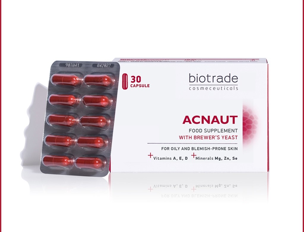 Viên uống giảm mụn Biotrade Acnaut Food Supplement