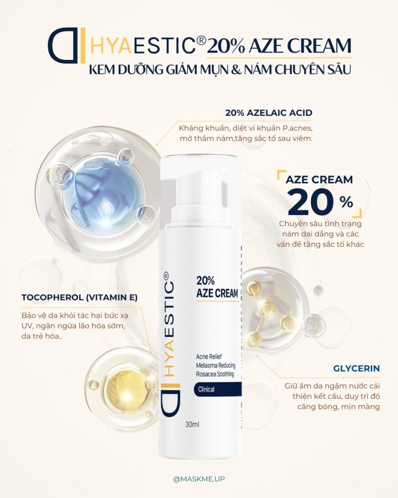 Công dụng nổi bật của Hyaestic Aze Cream