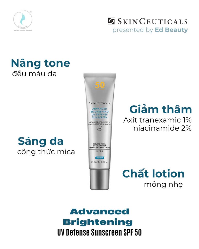 Công dụng SkinCeuticals Advanced Brightening UV Defense SPF 50