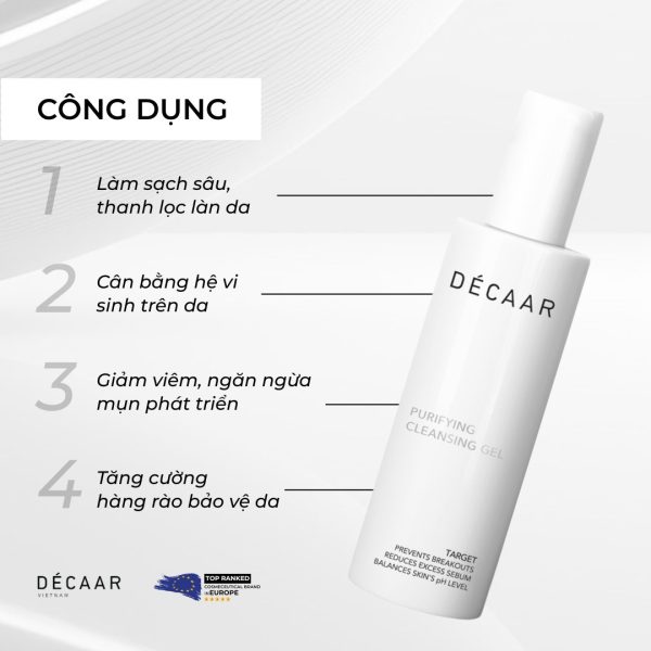 Hình: Sữa rửa mặt Decaar Purifying Cleansing Gel