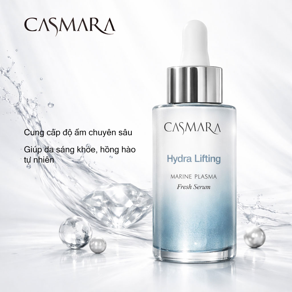 Hình: Công dụng CASMARA HYDRA LIFTING MARINE PLASMA FRESH SERUM