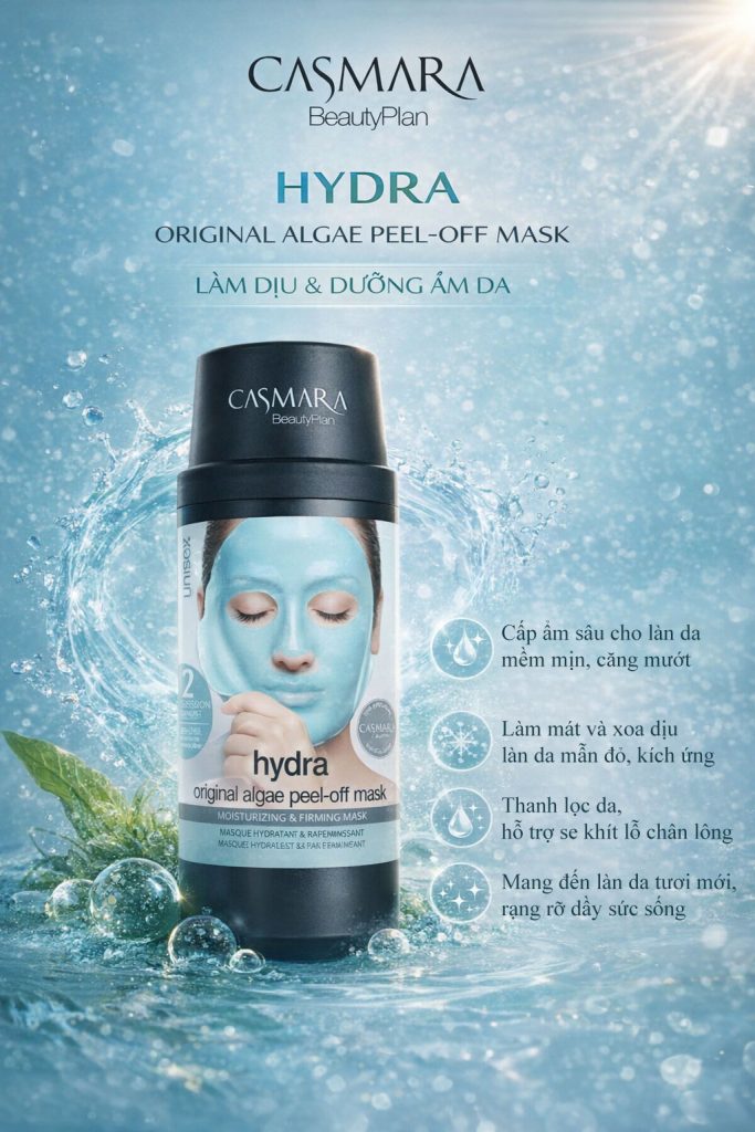Hình: Công dụng CASMARA Hydra Algae Peel-Off Mask