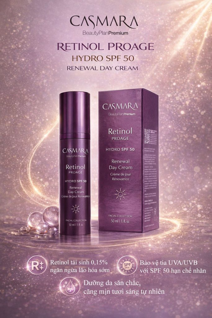Hình: Công dụng CASMARA Retinol Proage Hydro SPF50 Renewal Day Cream