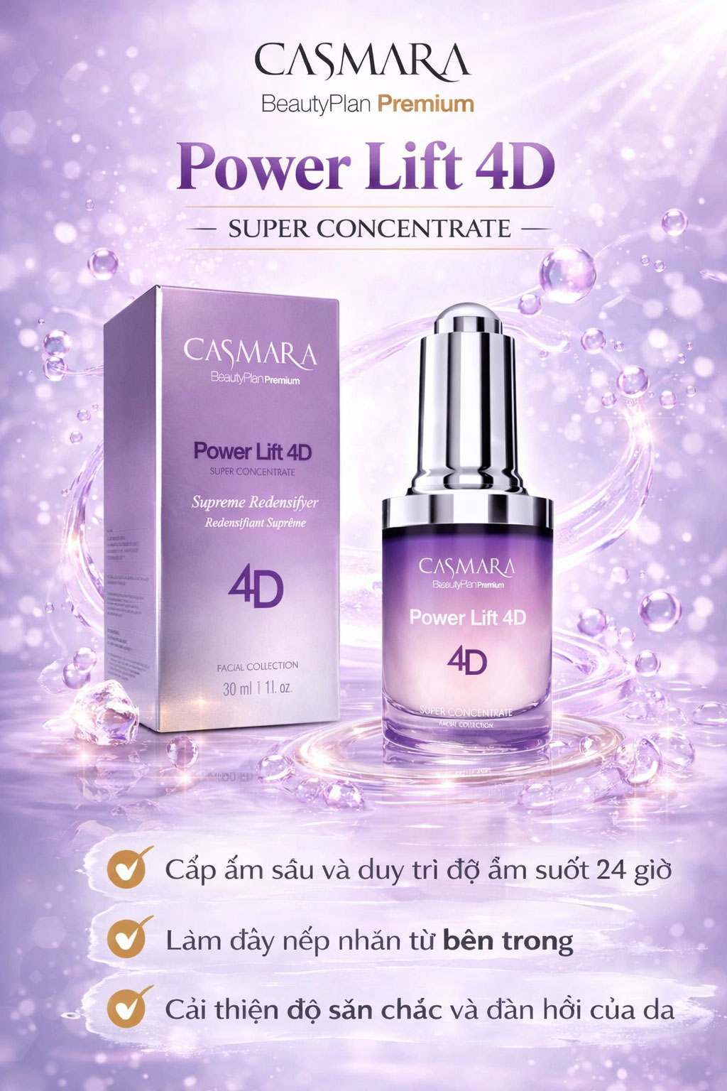 Hình: Công dụng Casmara 4D Powerlift Super Concentrate