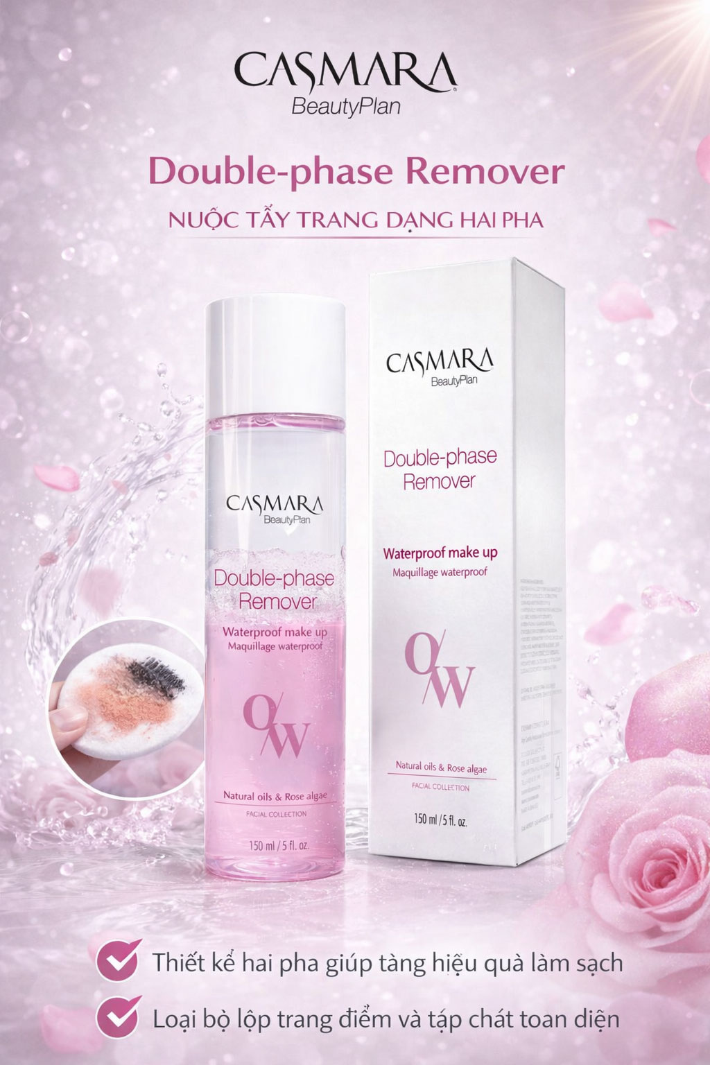 Hình: Công dụng Casmara Double-Phase Remover
