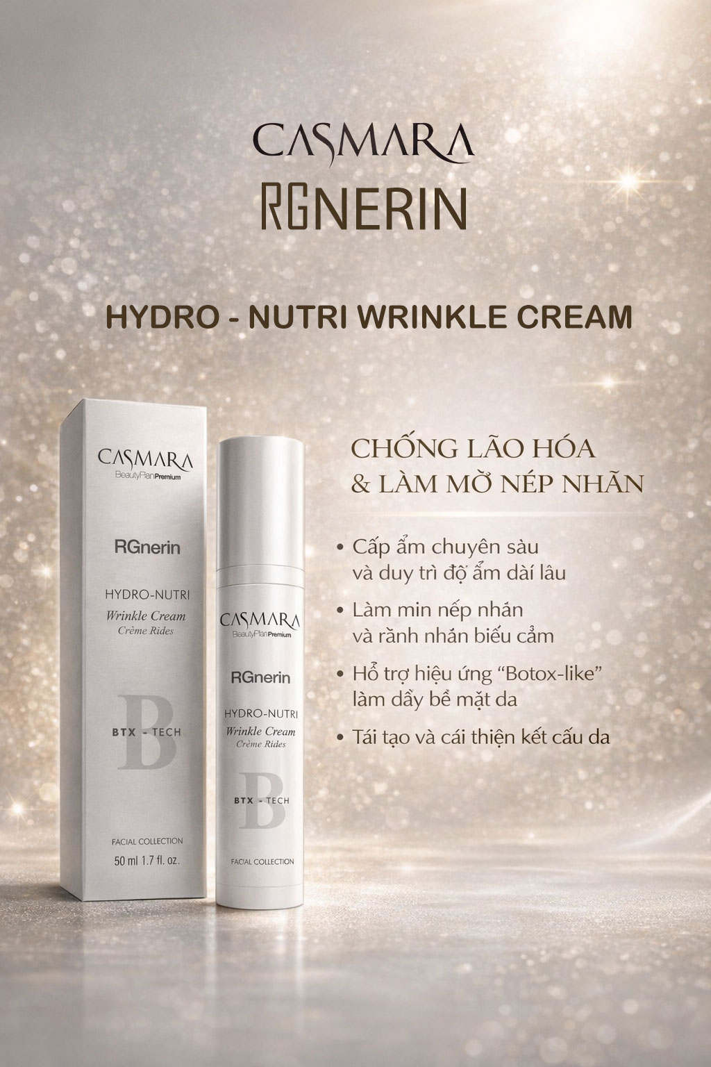 Hình: Cộng dụng Casmara Rgnerin Wrinkle Cream