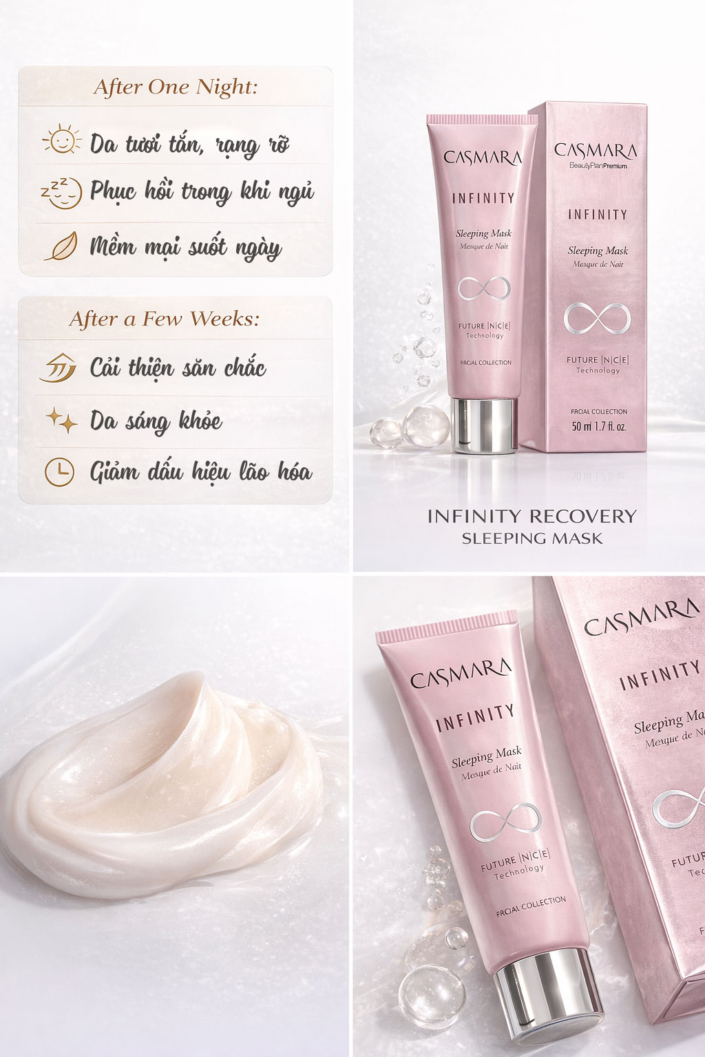 Hình: Công dụng Casmara Infinity Recovery Sleeping Mask
