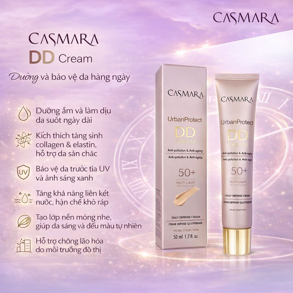 Hình: Công dụng Casmara DD Cream Urban Protect SPF 50