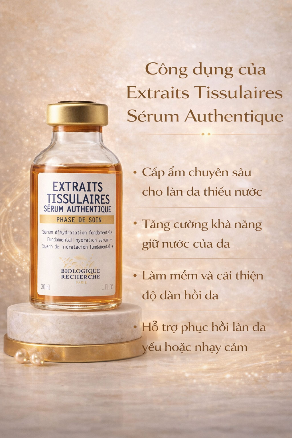Hình: Công dụng Biologique Recherche Extraits Tissulaires Sérum Authentique