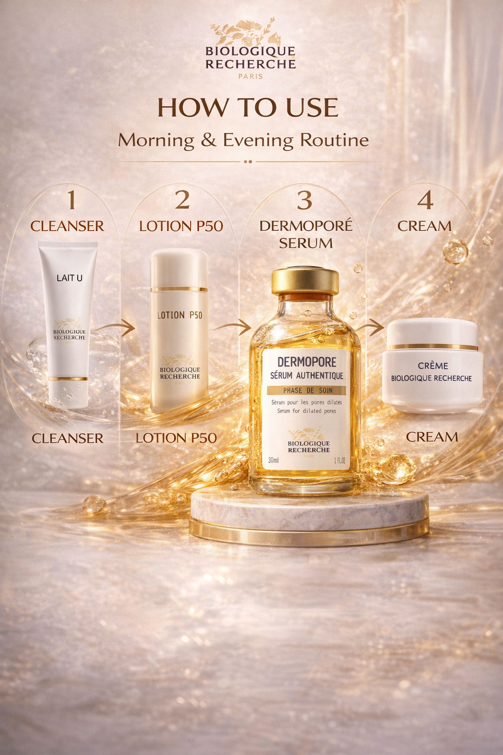 Hình: Sử dụng Biologique Recherche Dermopore Serum