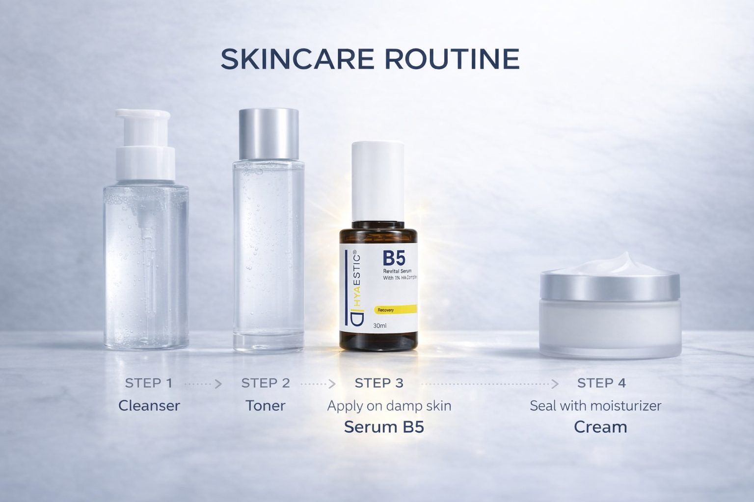 Hình: Cách sử dụng Hyaestic Vitamin B5 