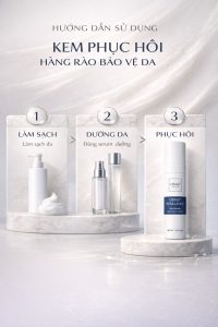 Hình: Routine sử dụng Obagi Skin Barrier Recovery Cream 