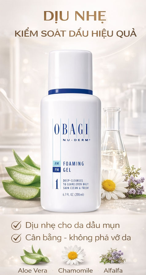 Công dụng sũa rửa mặt Obagi Foaming Gel