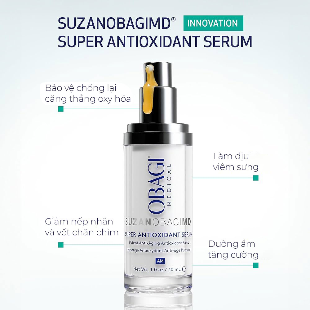 Hình: Công dụng Obagi SUZANOBAGIMD Super Antioxidant Serum