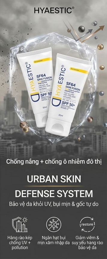 Hình: Kem chống nắng Bảo vệ da trước ô nhiễm môi trường